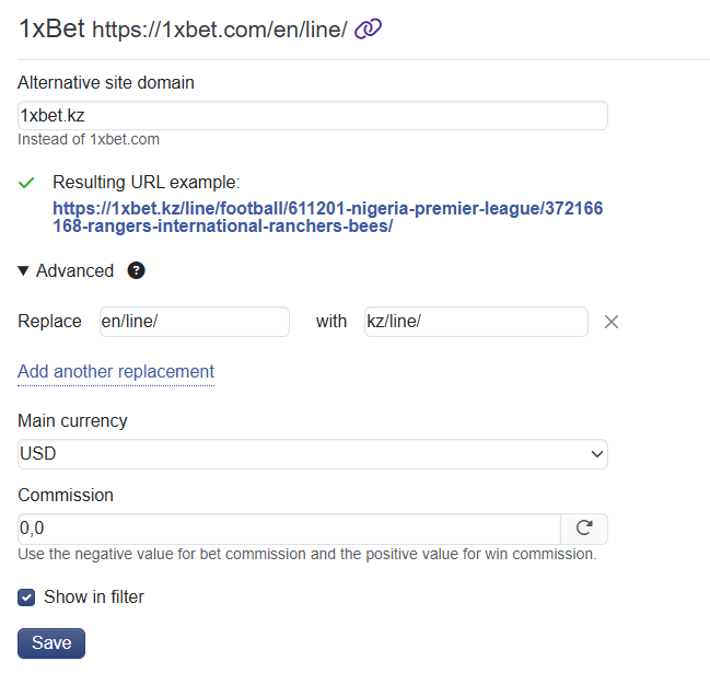 1xbet Example